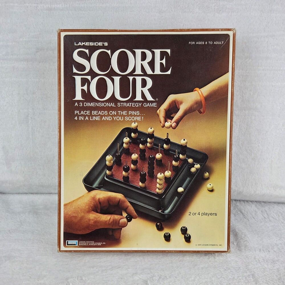 Vintage Score Four Strategy Boardgame by Lakeside 1975 100% Complete